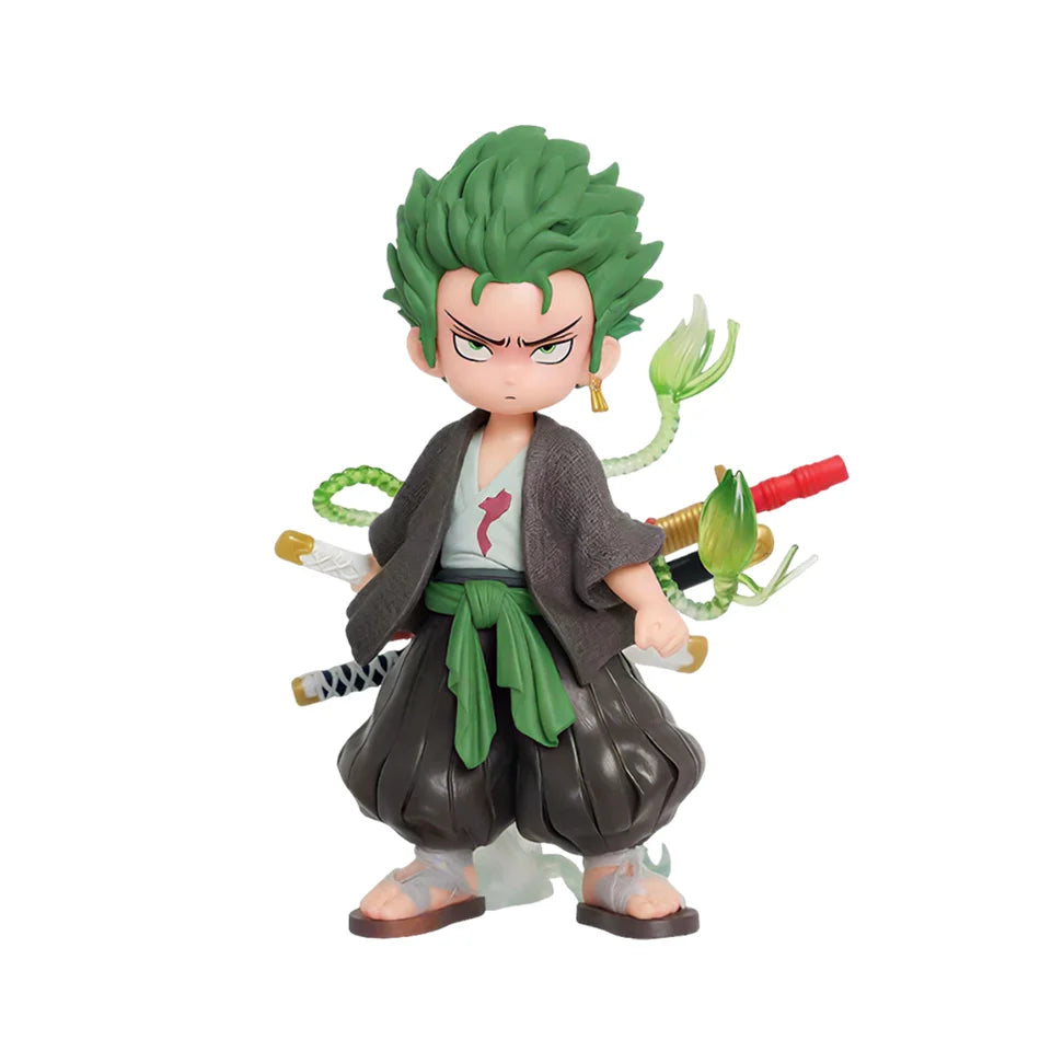 One Piece 13cm Anime Figure One Piece Monkey D Luffy Roronoa Zoro Kawaii Toys Q Figural Nendoroid Car Decoration PVC Model Gift