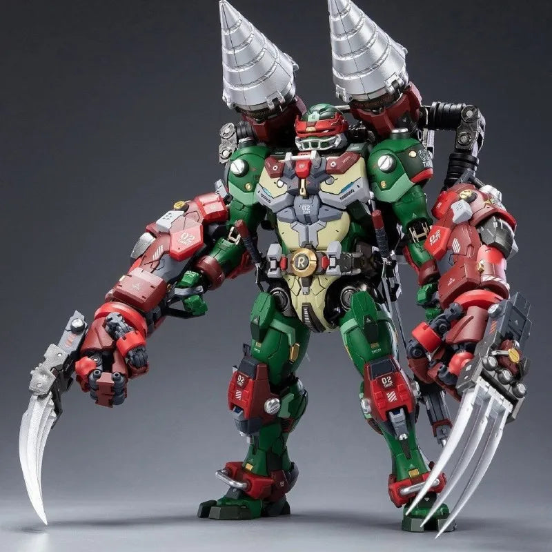 【IN STOCK】JOYTOY HEATBOYS Raphael mechanical turtle series finished alloy product model 1/100 Action Figures Collect figurines