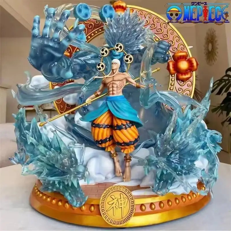 30cm One Piece Anime Figurethor Enel Gk Figurine Oversized Manga Statue Action Model Toys Figure Collectible Ornaments Kid Gifts