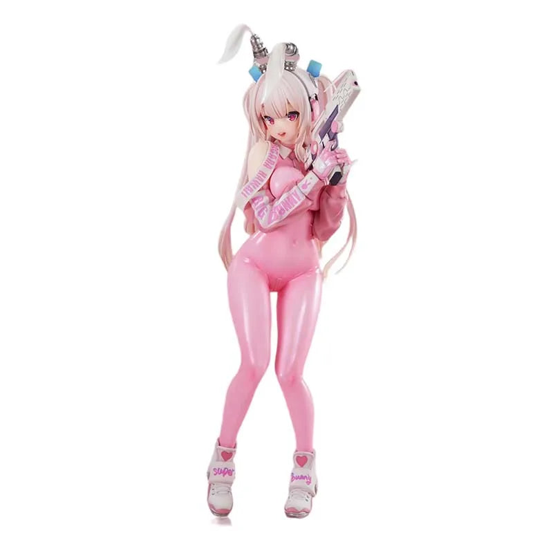 28cm High Quality Superbunny Pink Anime Girl Figure Bunny Collectible Model Anime Figures Desktop Decorative Ornaments Gift