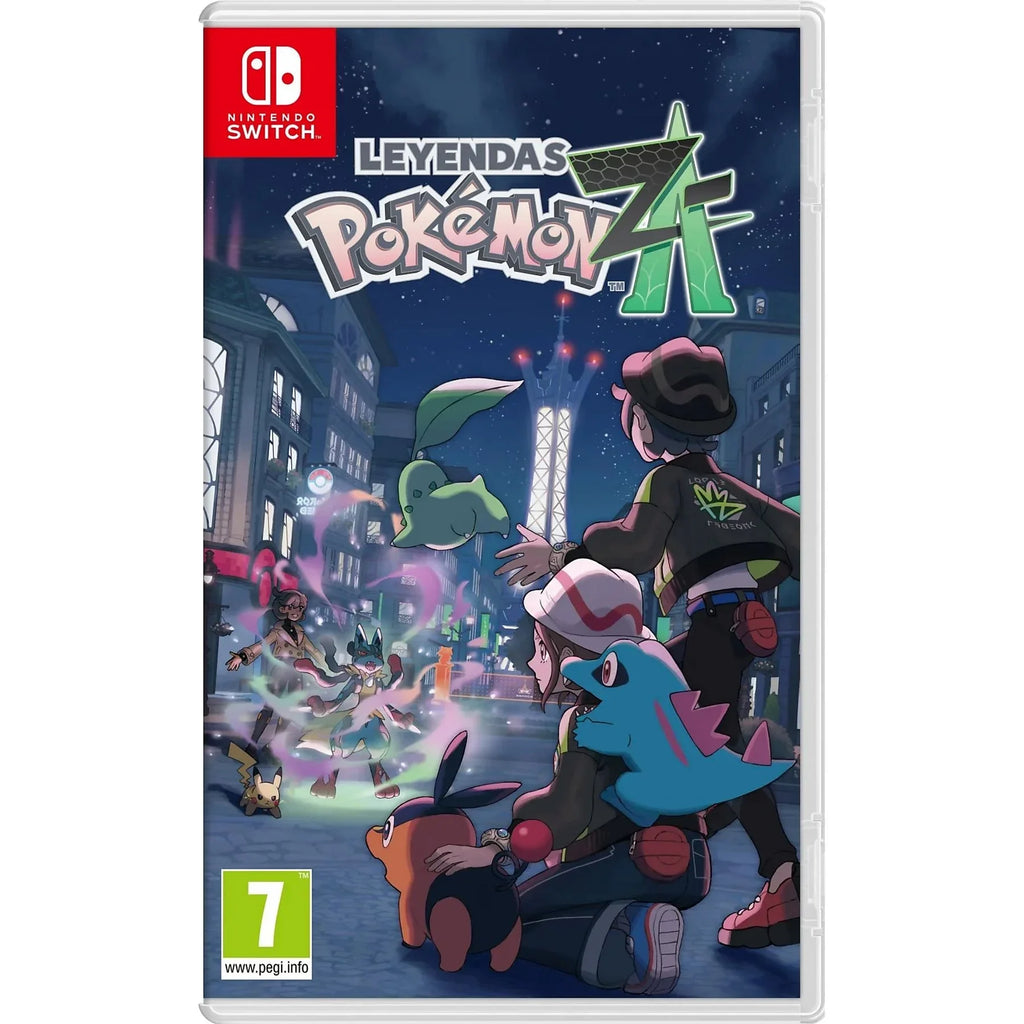 Pokémon Legends Z-A for Nintendo Switch | Open World Adventure in Ciudad Luminalia with Enhanced HD Graphics, featuring real-time battles, mega evolutions, and Pokémon companions like Chikorita, Tepig, or Totodile, availabl