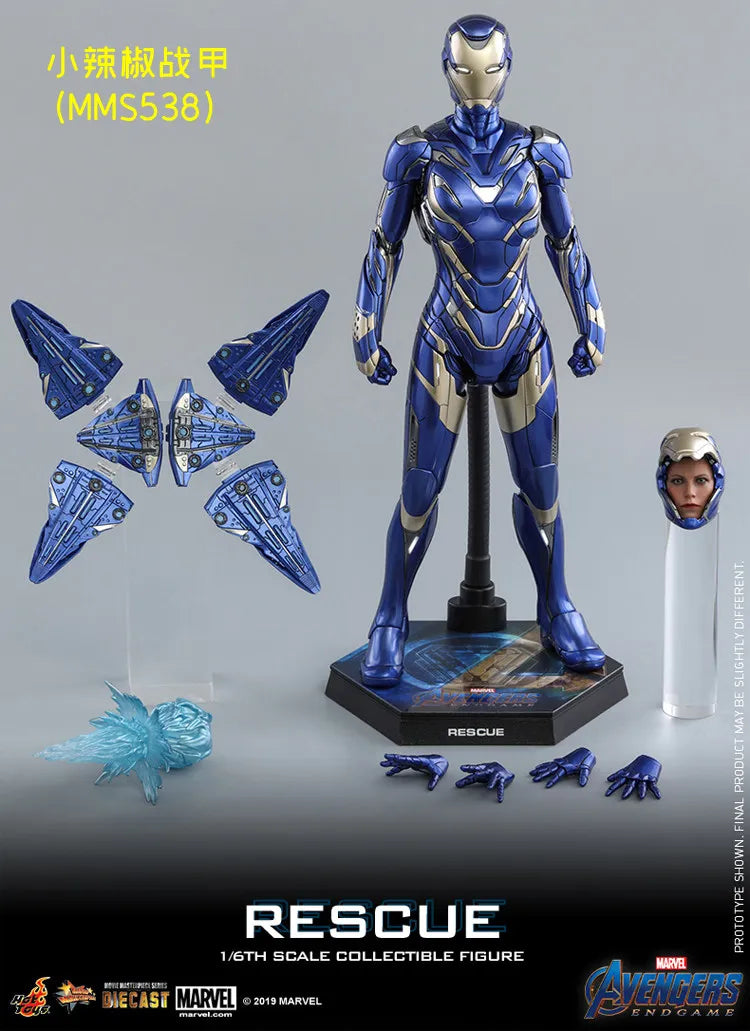 Hottoys 1/6 Scale Licensed Official Marvel Avengers Endgame Iron Man Mark 85 Rescue Alloy Movable Collectible Action Figure