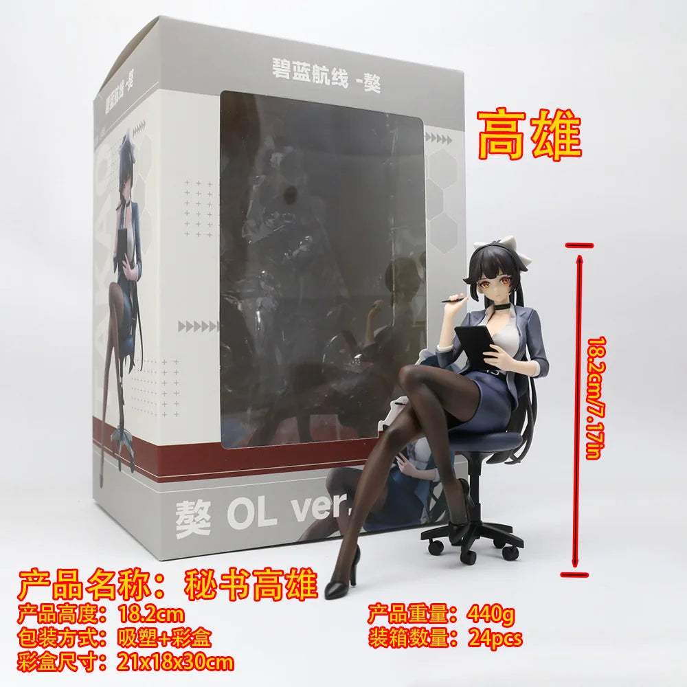 Neue 17cm Azur Lane Figur Ijn Takao Figurine Pvc Spiel Statue Erwachsenen Sammlung Modell Schreibtisch Dekoration Puppe Spielzeug Junge Halloween Geschenk