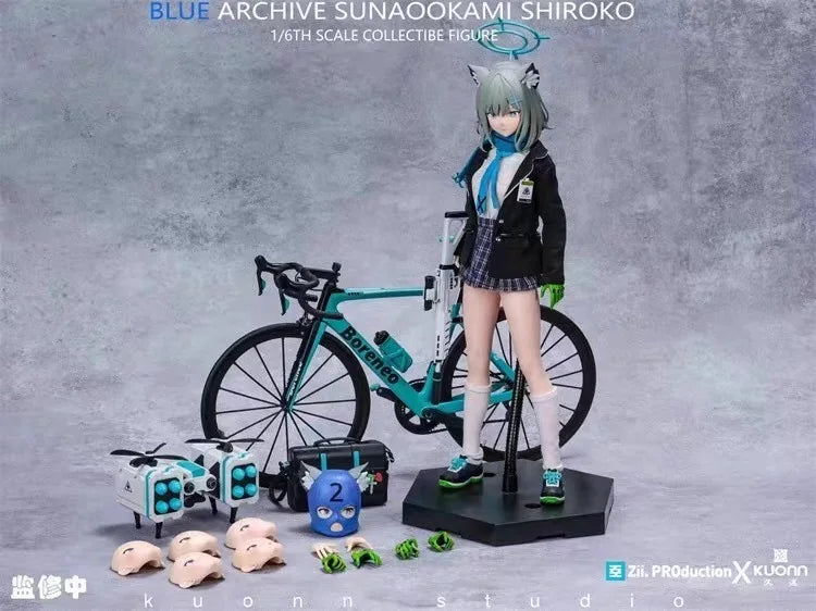【In Stock】Original ZII.PRODUCTION Blue Archive Sunaokami Shiroko 1/6 Action Figure Model Collection Toy