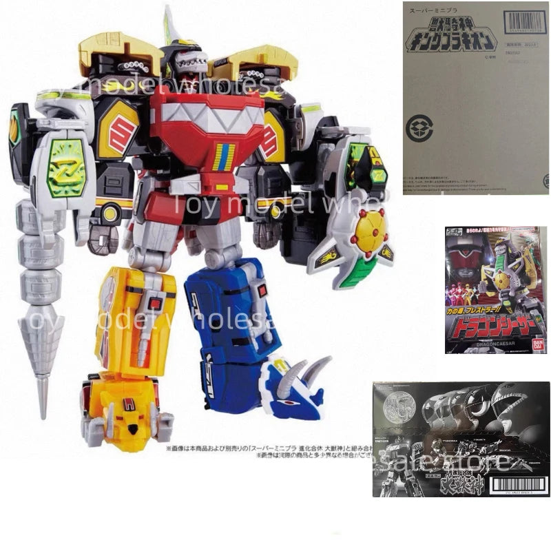In Stock Original Genuine BANDAI SMP Mighty Morphin Power Rangers Megazord Dragonzord Titanus Ver. PVC Anime Action Figures  Toy