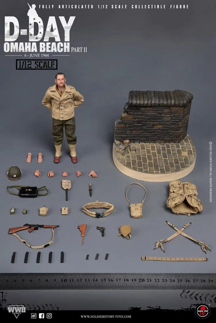Soldier Story SSM-004 1/12 Male Soldier US. 2nd Ranger Battalion Captain 6'' Action Figure Model Toy In Stock