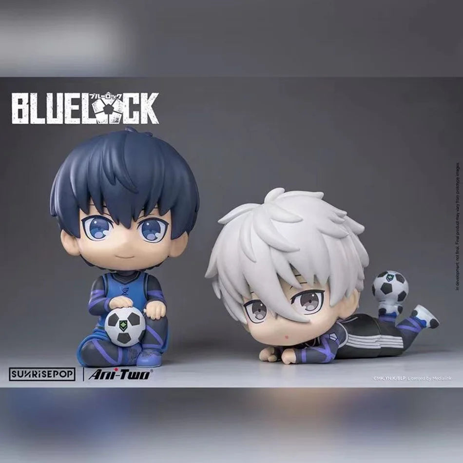 BLUE LOCK Action Figures Isagi Yoichi Nagi Seishiro Anime Figure Q Version Figurine PVC Collectible Model Kids Doll Toys Gifts