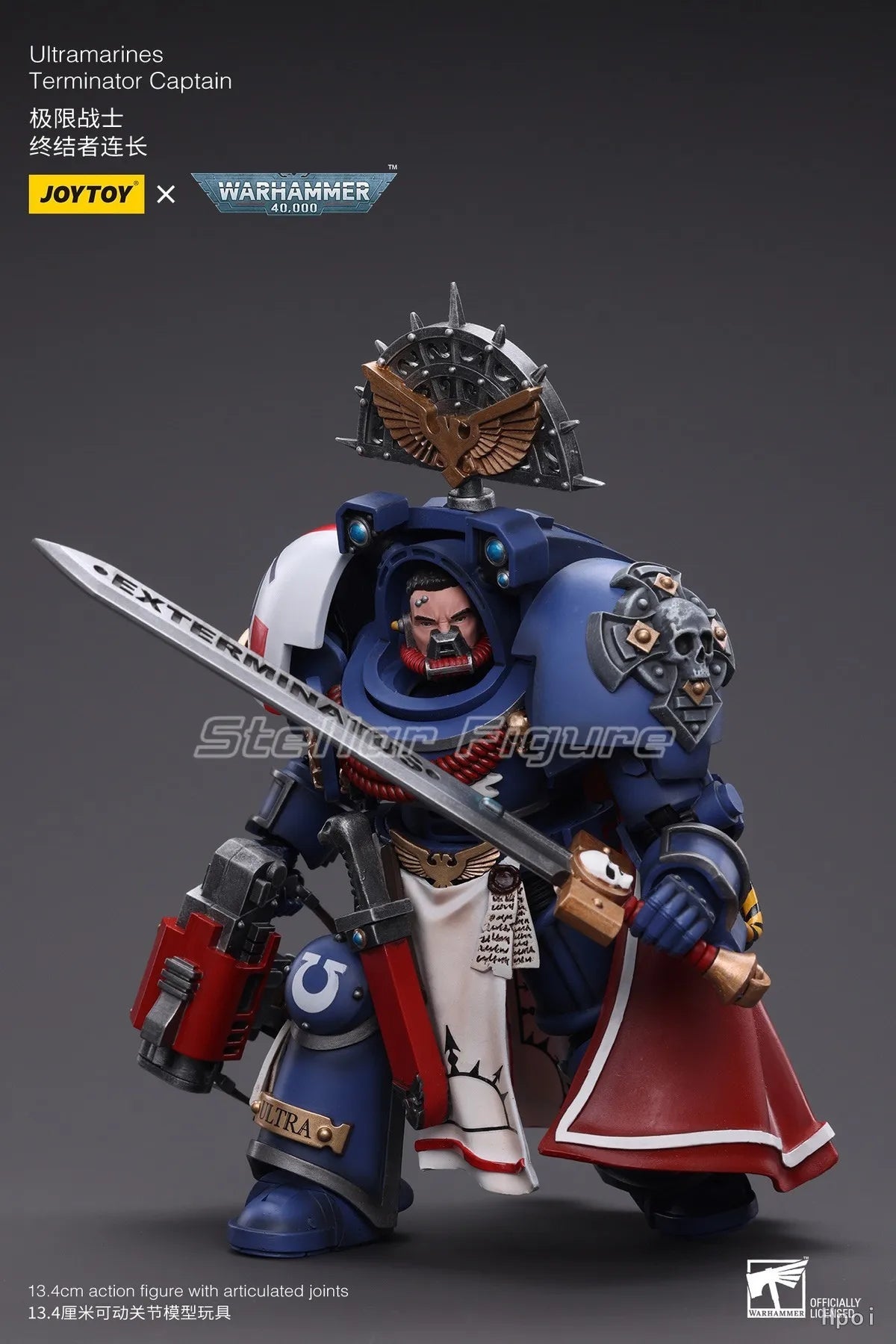 【SF】JOYTOY Warhammer 40K  Action Figure Ultramarines Terminator Captain Model Toys Gifts Collection Ornaments