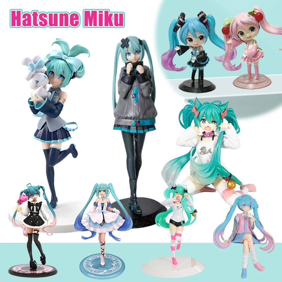21cm Sexy Girl  Miku Anime Figure Fashion Subclture Miku Action Figure Christmas Gift PVC Collection Model Doll Toys