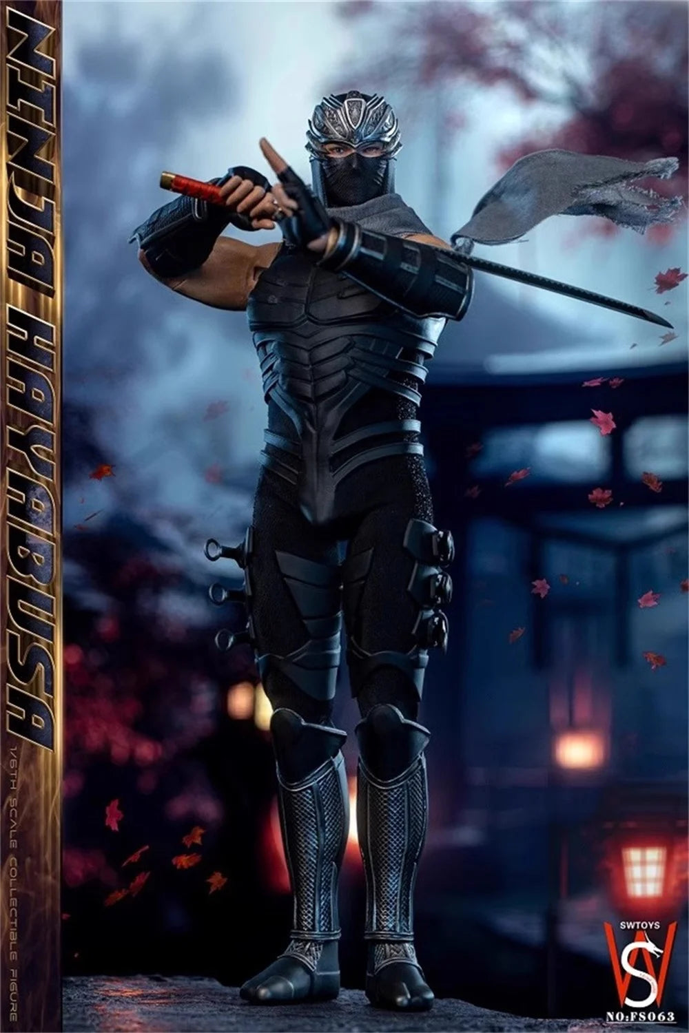 SWTOYS FS063 Asia Handsome Guy Mystery Ninja with 2 Head Full Set Moveable Action Figure Gift For Fans Collect 1/6