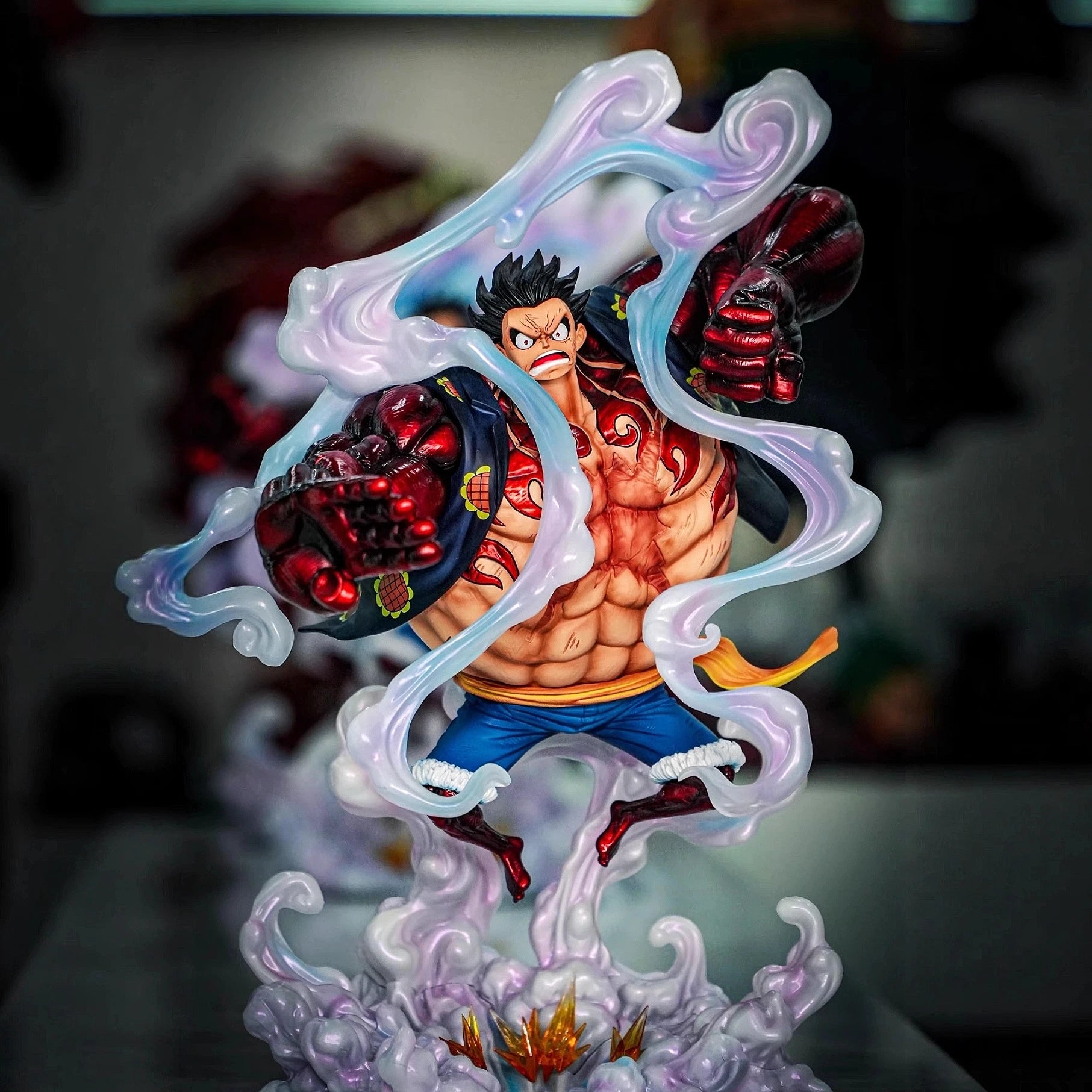 Статуя JT ONE PIECE Monkey D Luffy Аниме фигурка JT 40см Gear 4 Luffy фигурка PVC статуя Колекция Модел Декорация Подаръчна играчка