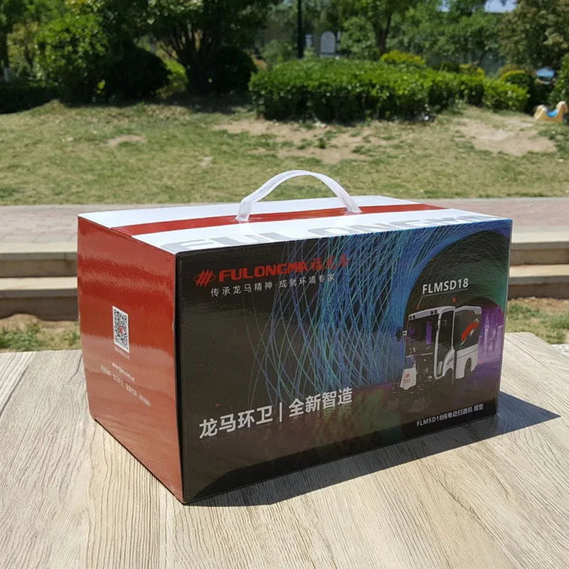 Druckguss-Modellauto FLMSD18 im Maßstab 1:18, Knickgelenk-Straßenkehrmaschine, Legierung, Sanitärfahrzeug, Modellsammlung, Souvenir-Display, klassisches Geschenk für Jungen