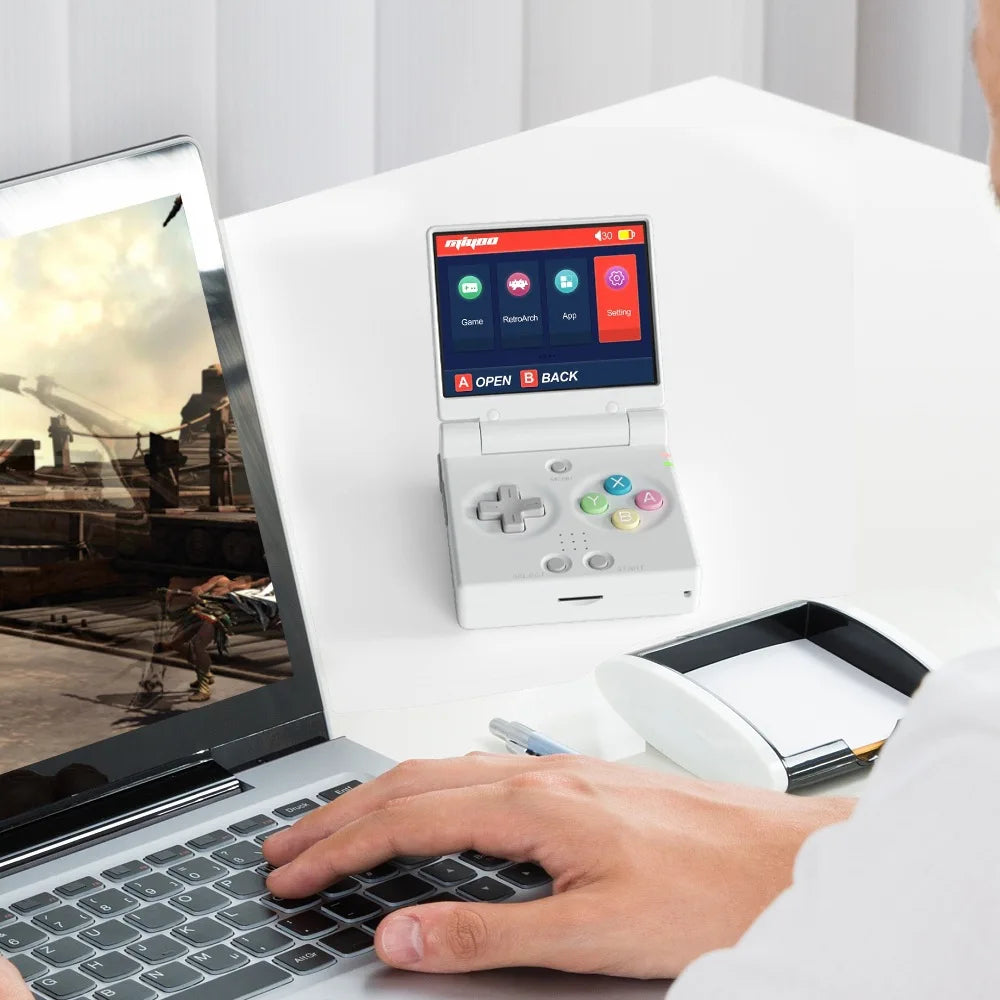 AMPOWN Miyoo Mini Flip Open Source Handheld Retro Arcade Game Console Portable Gaming Player For Retro Gamers Travel Home Use