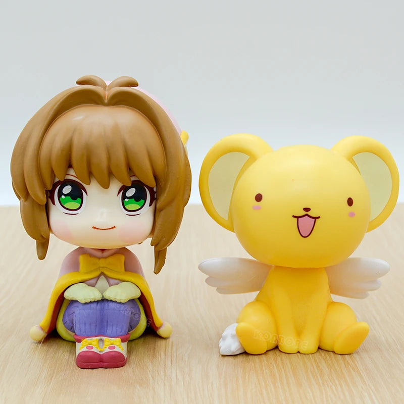 22cm Cardcaptor Sakura Sakura Kinomoto Nurse Anime Girl Figure Card Captor Sakura Kerberos Action Figure Model Doll Toys Gifts