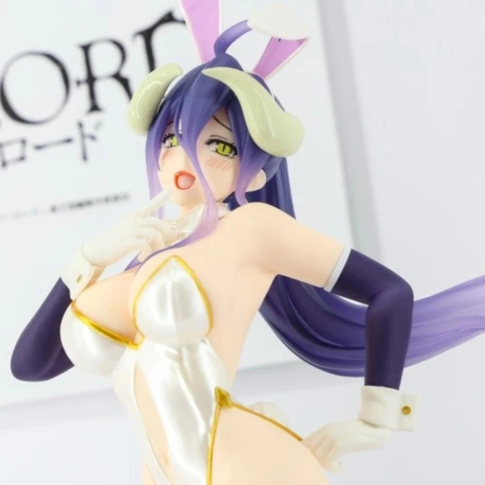 In Stock System Service Original Genuine One-Seventh Carat 1/7 Overlord Albedo Bunny White Ver 19cm Model Toys Anime Girl Figure