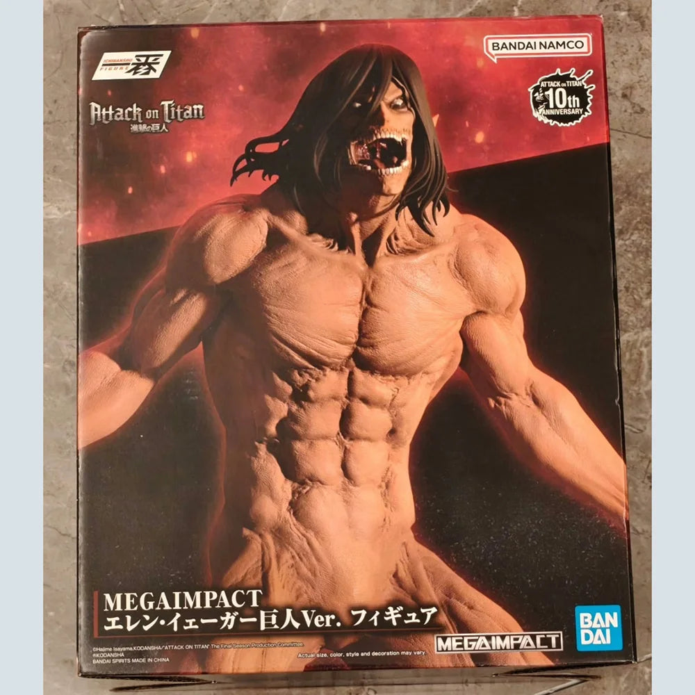 In Stock BANDAI Original Ichiban Kuji KUJI Attack On Titan Anime Figure Eren Jaeger Levi Ackerman PVC Cool Model Collection Toys