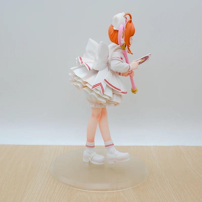 22cm Cardcaptor Sakura Sakura Kinomoto Nurse Anime Girl Figure Card Captor Sakura Kerberos Action Figure Model Doll Toys Gifts