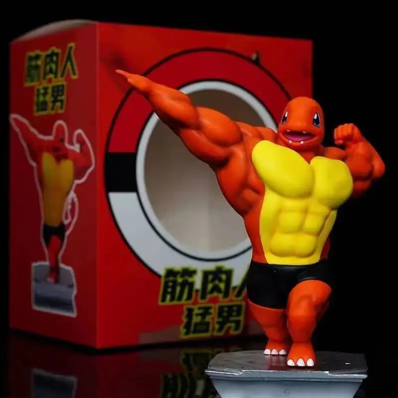 Pokemon Spielzeug GYM Figuren Cartoon Fitness Muskelmann Actionfigur Charmander Bulbasuar Squirtle Gengar Fit Modell Anime Spielzeug