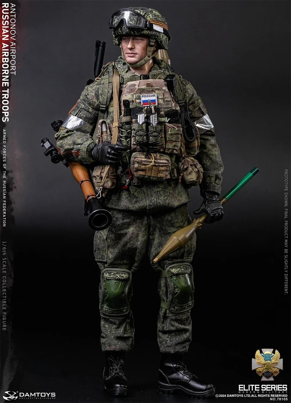 In Stock 1/6 DAMTOYS The Russian Action Figure Soldier Doll Airport Full Set Moveable About 12" Gift For Fans Collect DAM 78105