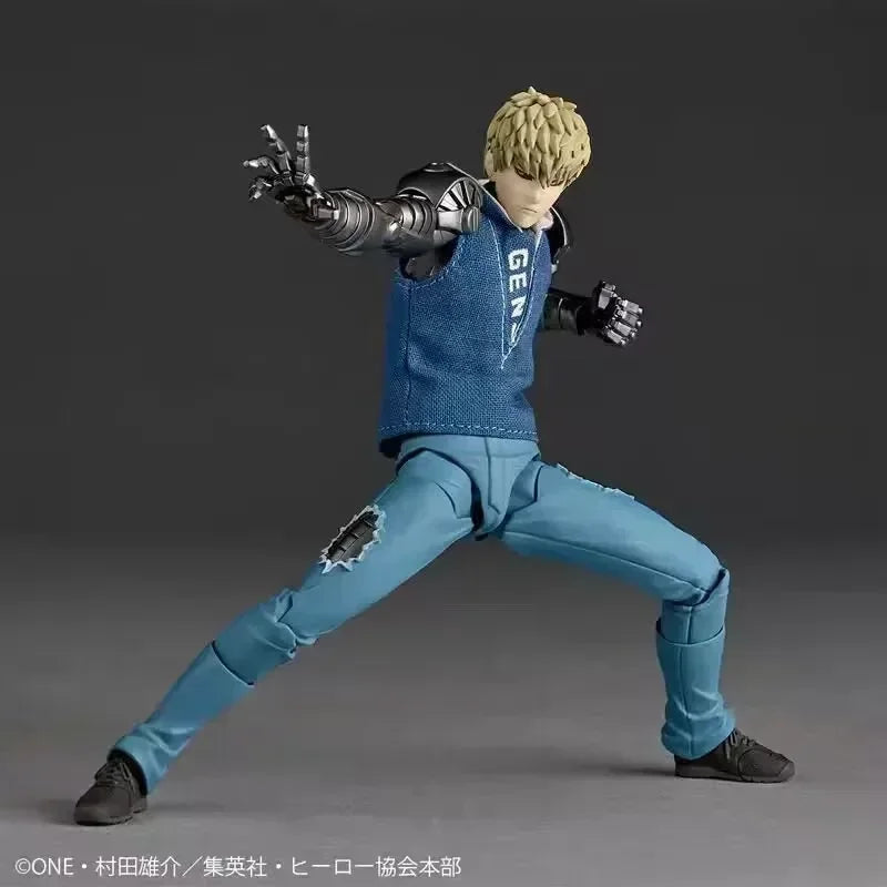 HOT IN stock  Ko Genos One Punch Man Action Figure Revoltech Yamaguchi Movable Joint Model Anime Statue Collection Toy Gift