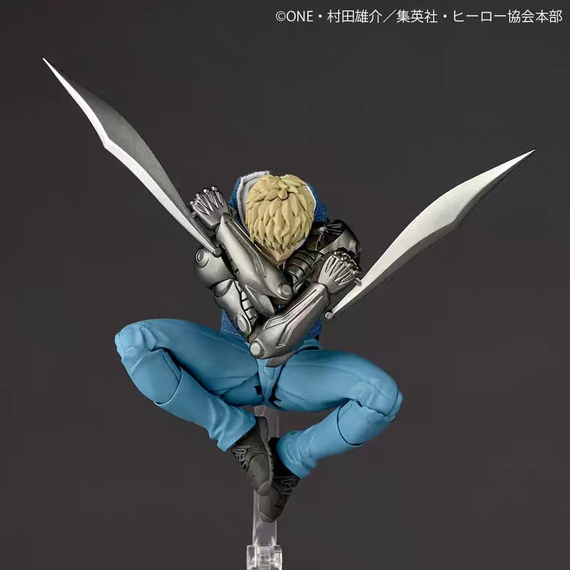 In Stock Ko Genos Anime Action Figures Kaiyodo Revoltech Yamaguchi One Punch Man Figurine Joint Movable Model Statue Kids Toys