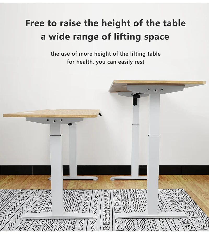 Height Adjustable Electric Standing Desk Sitting Desk Motion Desk For Home Office Protection Ergonomic Cervix Lower Spine