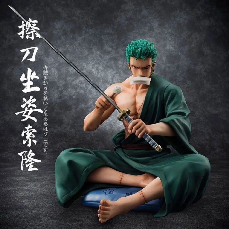 Hot One Piece 18cm Anime Figure GK Roronoa Zoro Manga Anime POP Statue Action Figure Collection Model Kid Toy