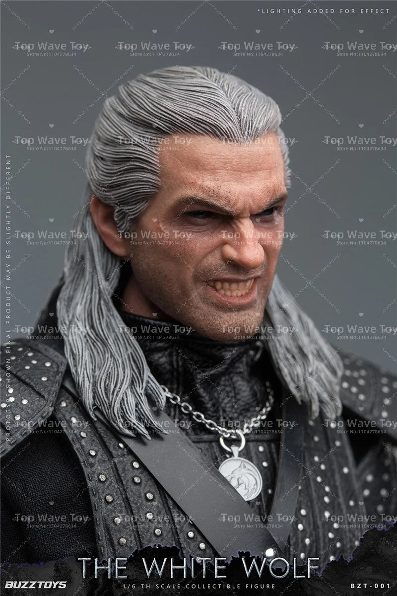 2025 New Stock BUZZTOYS BUZ001 1/6 Male White Wolf Geralt High Quality Model Full Set 12'' Action Figure Soldier For Fans