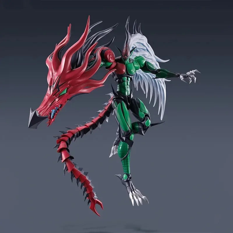 【In Stock】 Bandai Original S.H.MonsterArts Elemental HERO Flame Wingman Figure Finished Model kit  Anime full Action Toy Gift