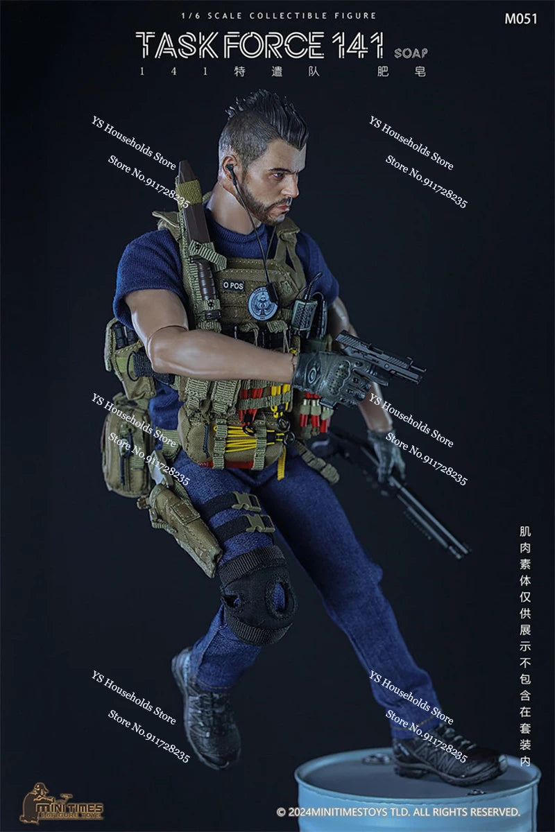 1/6 Task Force 141 Military Combat Cloth Action Figure Collection Bulletprood Vest Design Mini Times Toys M051 12" Soldier Model