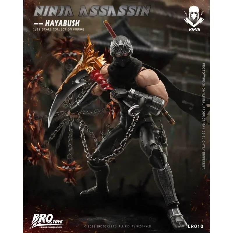 BROTOYS Original 1/12 LR010 Ninja Assassin Hayabusa Ninja Dragon Sword Legend 6-inch Japanese Action Game Movable Doll Model Toy