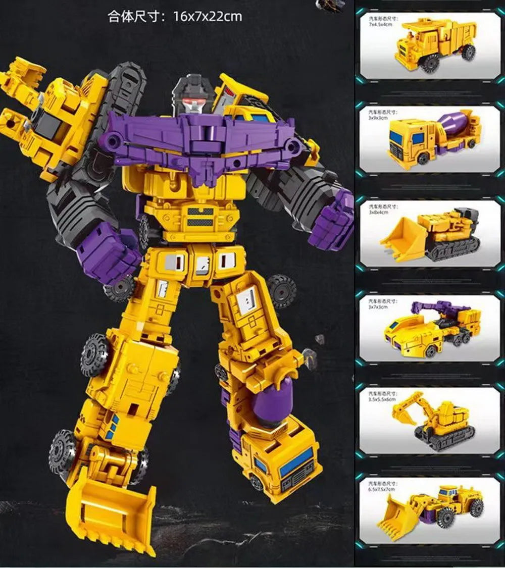 HZX Defensor H901 Transformation Toys Robot 5IN1 Combiner Superion Bruticus Devastator Deformation Action Figure