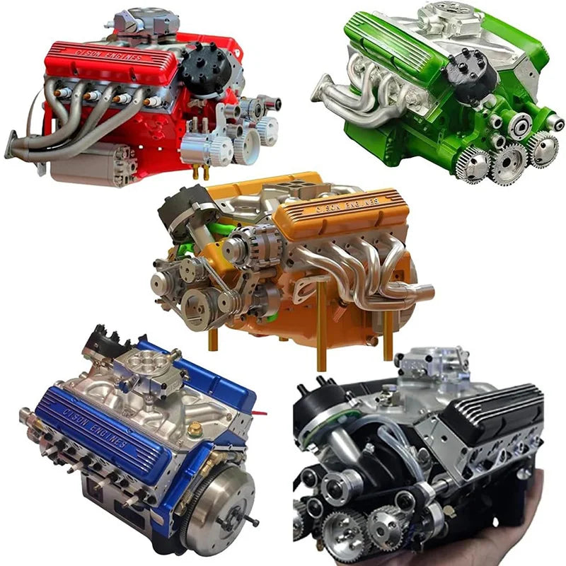 New V8 Engine Model Ornament, Metal Micro Engine Model Educational Display Kit, Suitable Gift For Car Enthusiasts For Collection