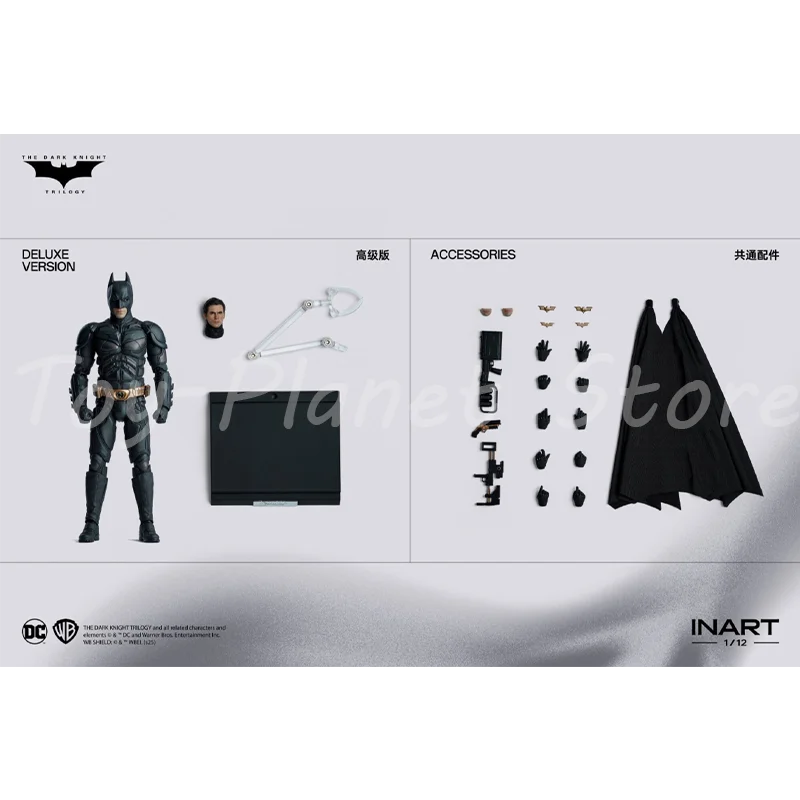 In Stock INART Studio Batman DC The Dark Knight Trilogy 1/12 Bat Man Anime Action Figure Statue Figurine Model Custom Gifts Toys