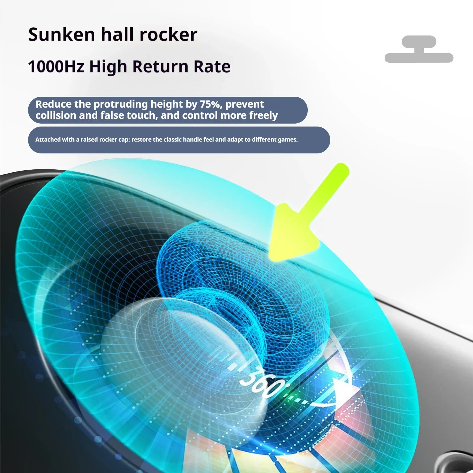 IINE Pocket Retro Game Controller Compact Portable with Hall Joysticks 1000Hz Recessed Joystick Customizable Controls For Phone