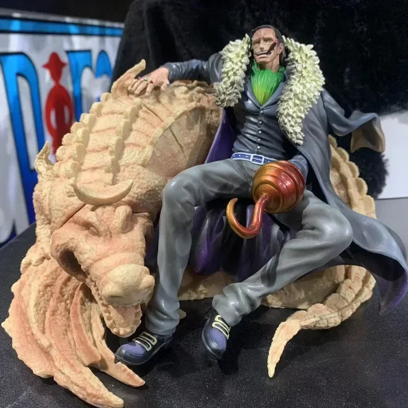 26cm ONE PIECE Anime Figures Sir Crocodile Characters Action Figures Scene Ornaments Collect PVC Model Desktop Display Gift Toys