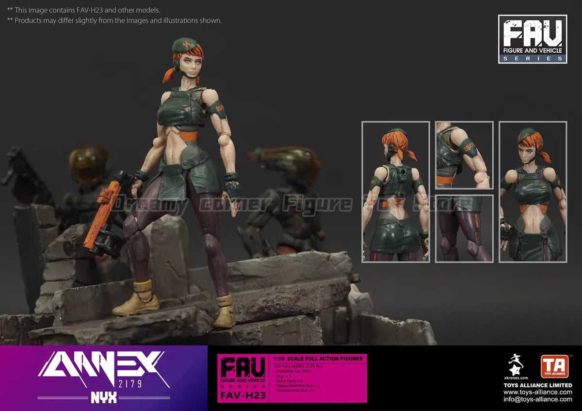 【In Stock】Original Acid Rain War FAV-H23 NUX 1:18 SCALE FULL ACTION FIGURES
