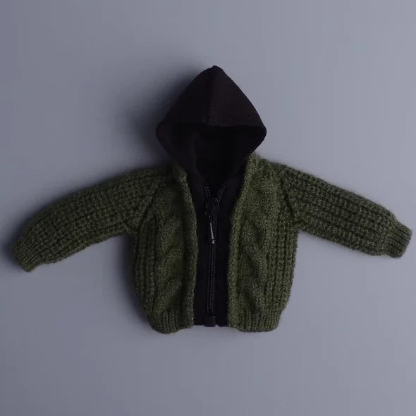 1/12 Scale Male Soldier Knitted Sweatshirt Sweater Jacket Cardigan Coat for 6in Asi Dolls Action FIgure Body Model DIY
