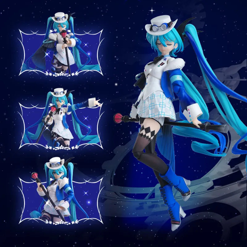 Blokees Hatsune Miku 17th Modeling Sakura Miku Singer Action Figure Joint Mobility Anime Assembly Toy Doll Collection XMAS Gifts