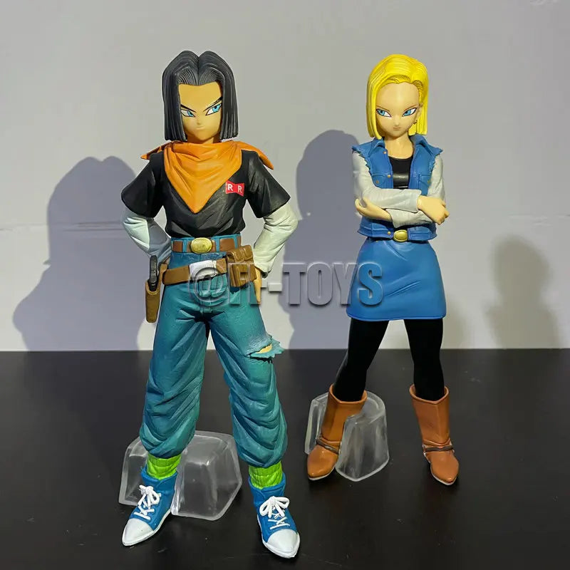 24CM Аниме Dragon Ball Z Android 17 18 Фигура Android 18 PVC екшън фигурки Колекция Модел играчки за деца Коледни подаръци