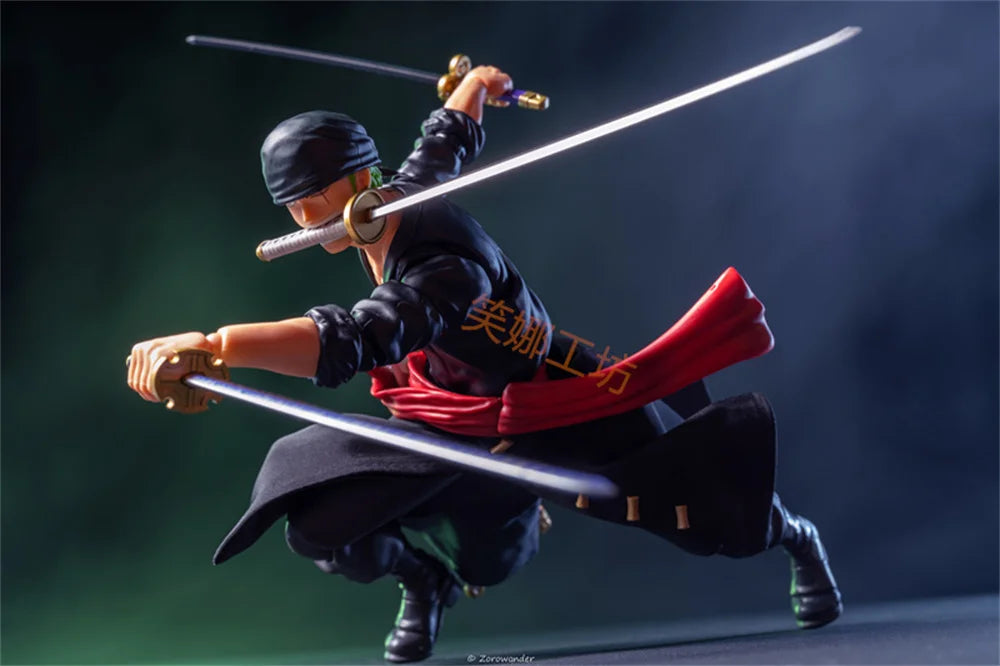 Handmade 1/12 Scale Pirate Hunter Roronoa Zoro Same Classic Style Shirt Clothing Set Accessories For Shf Action Figures