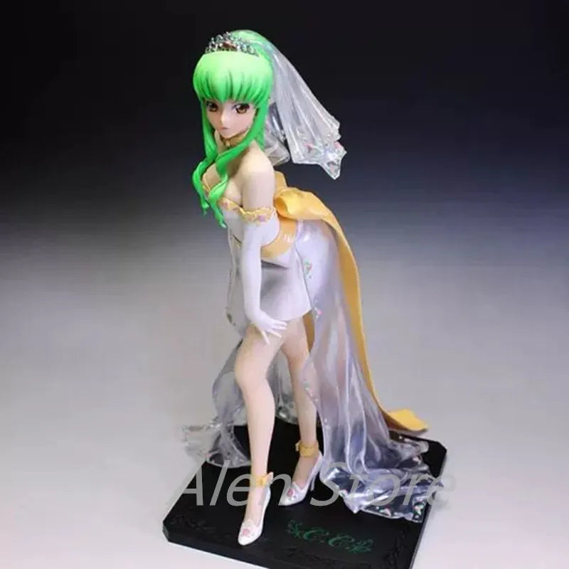 Anime Code Geass CC Hochzeitskleid PVC-Actionfigur Sammlerstück Modellpuppe Spielzeug 25cm