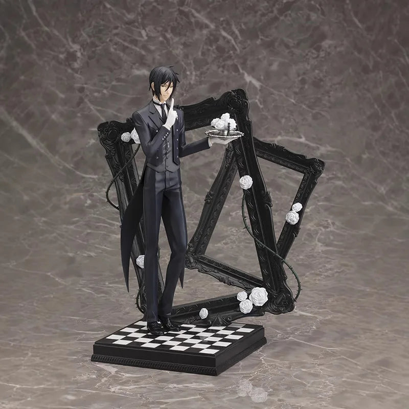Black Butler Ciel Phantomhive Sebastian Michaelis Anime Figure Model Statue Boys Collection Desktop Decoration Ornament Toy Gift