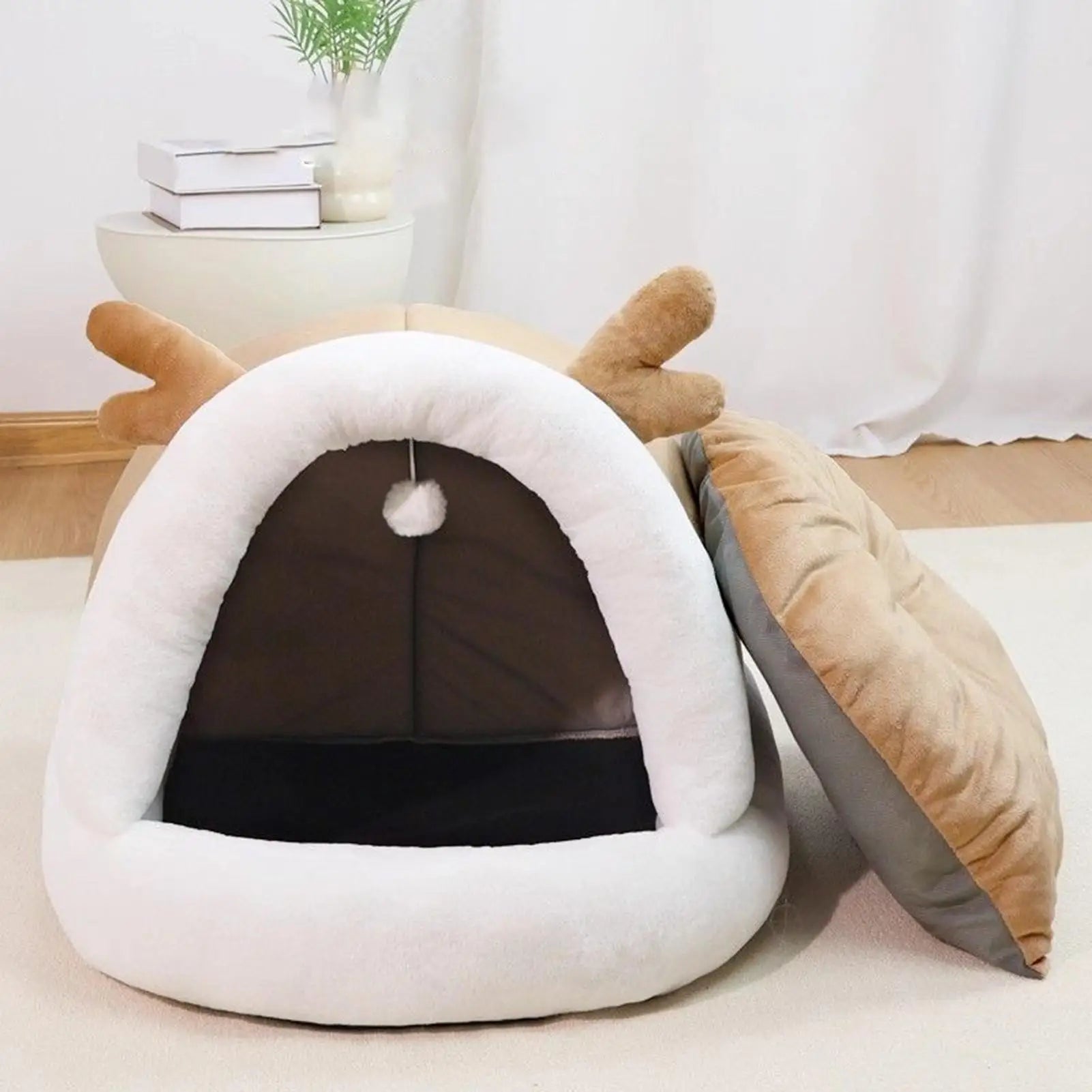 Cat Bed Warm Pet House Kitten Cave Cushion Cat House Warm Sleeping Dog Basket Tent Small Dog Mat Supplies Bed For Cats