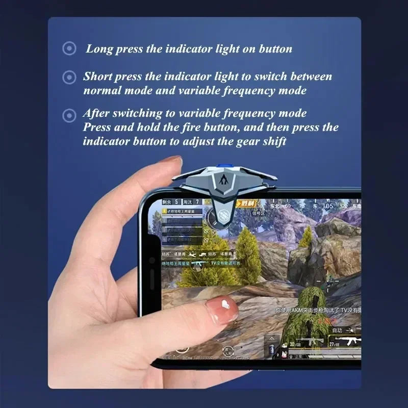 JS66 Universal Mobile Phone Game Controller Aim Shooting L1 R1 Gaming Key Button for IOS Android Gamepad Pulse Physical Trigger