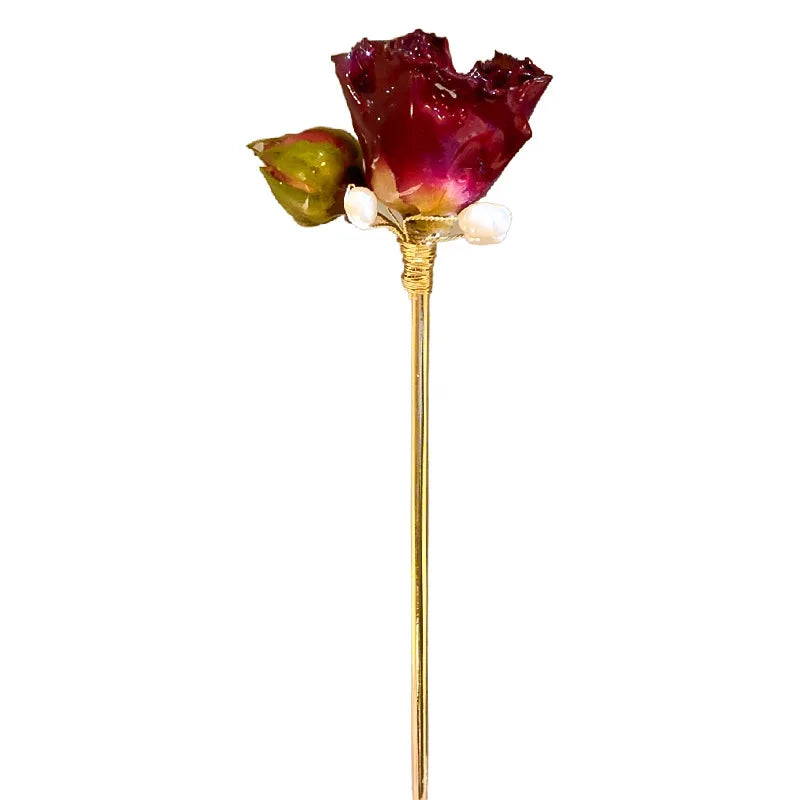 Vintage Rose Pearl Hairsticks for Women New Chinese Style Hairpin Fashion Hairpin Hair Clasp Charms Flower Hair Accessories