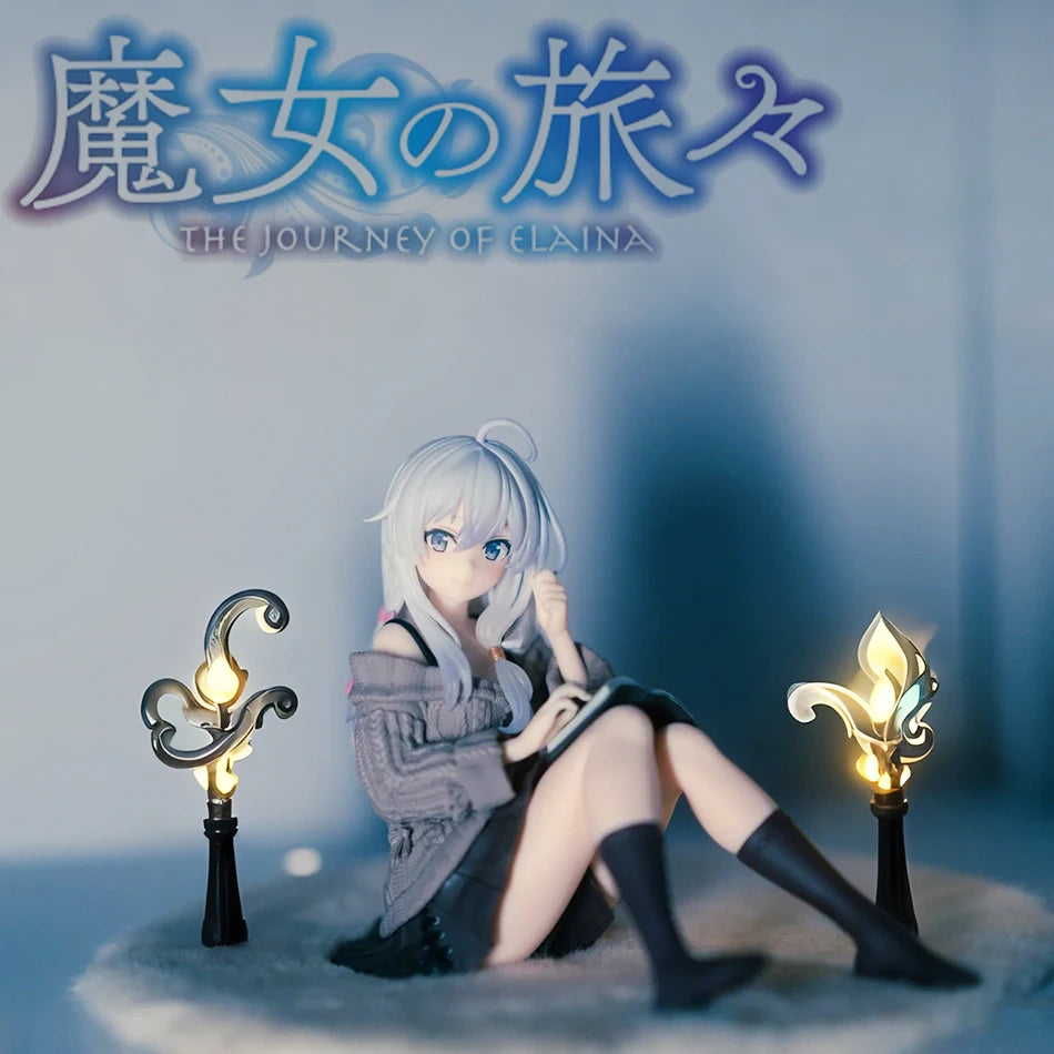 Anime Wandering Witch The Journey Of Elaina Anime Figures Model Elaina Sweater Doll PVC Collection Action Figure Ornaments Model