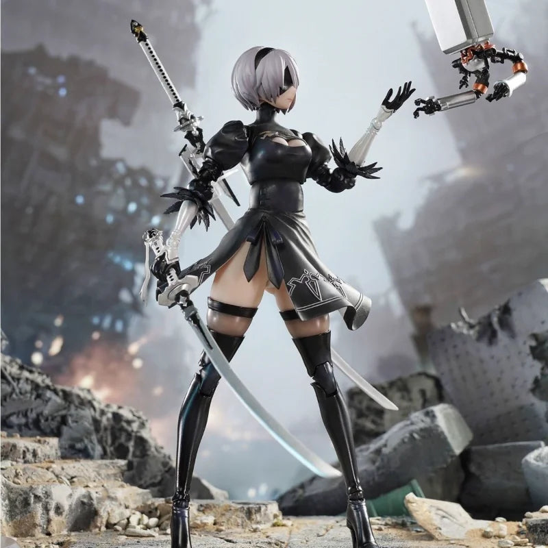 In Stock Damianjiang Nuclear Reconstruction Nier Genuine Rubber-coated Machine Girl Silicone Movable Figure Model Collectibles