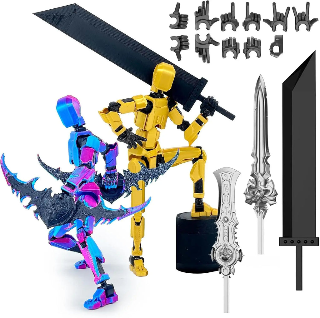 Lucky Poseable 13 Joints 3D Printed Mannequin DIY Desktop Toy for Kids 3rd Generation Robot