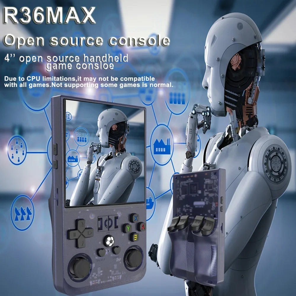 Video Gaming Console R36MAX Retro Handheld 18000+ HD Games offers IPS Screen